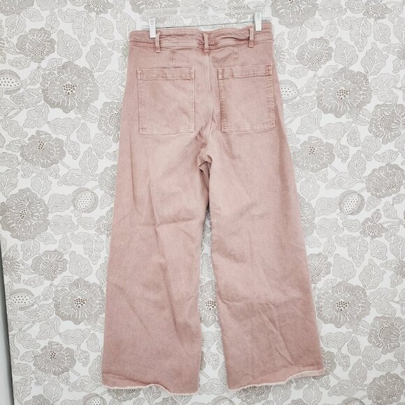 Zara Pink Flare & Wide Leg Jeans - Picture 2 of 5